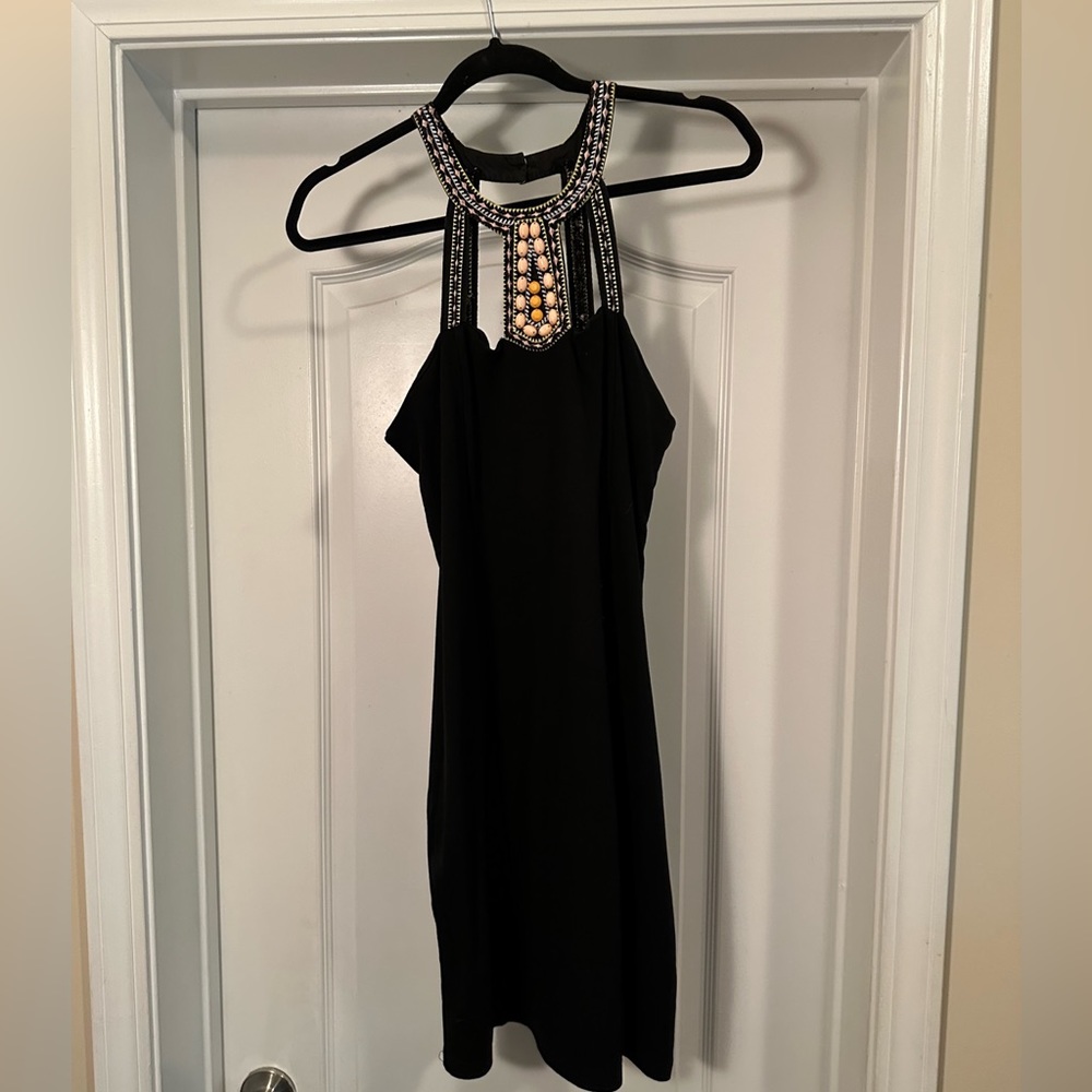 Black beaded dress
